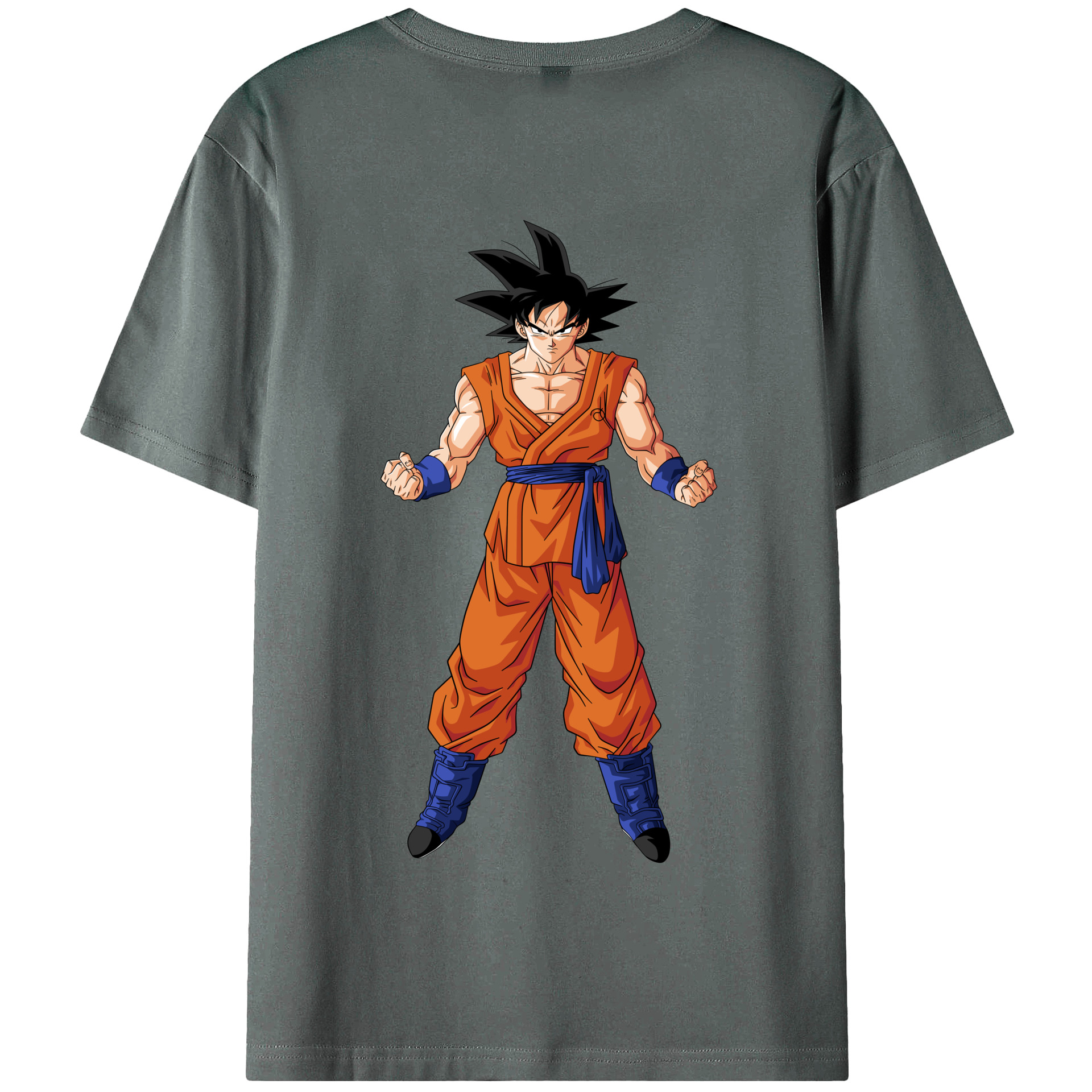 （画像用） ドラゴンボール 孫悟空（そん ごくう）Son Goku カカロット DRAGON BALL Kakarotto 綿100％半袖Tシャツ（背面プリント）